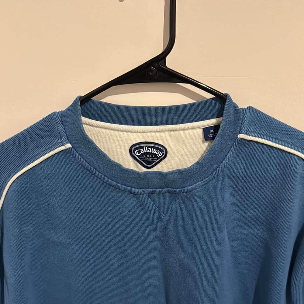 Callaway Blue Crewneck Sweater Casual Style